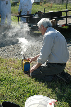 Instruction on lighting the smoker